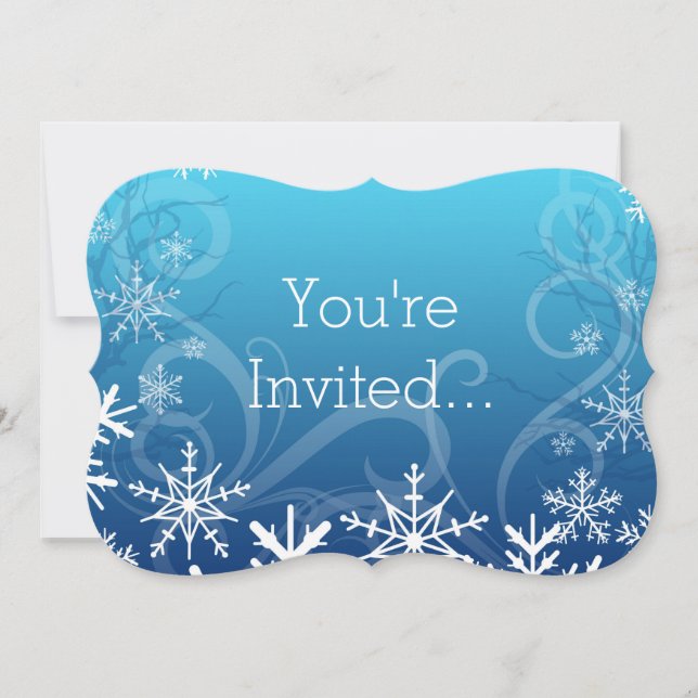 Invitación La nieve congelada del Ártico personalizada (Anverso)