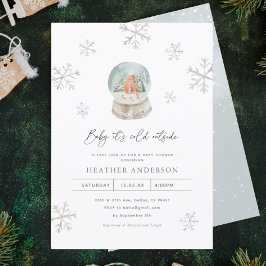 Invitación La nieve globa el invierno Wonderland Winter Baby 