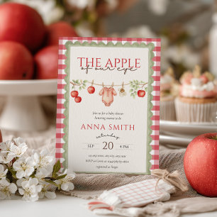Invitación La Niña de Nuestros Ojos Baby Shower de Cuadros Ro