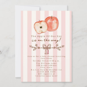 Invitación La niña de nuestros ojos Baby Shower Rosa