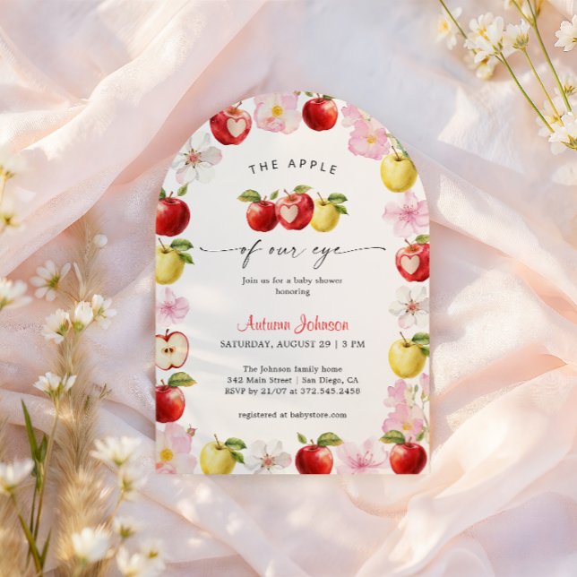 Invitación La niña de nuestros ojos, ducha de bebé de flor de (Subido por el creador)