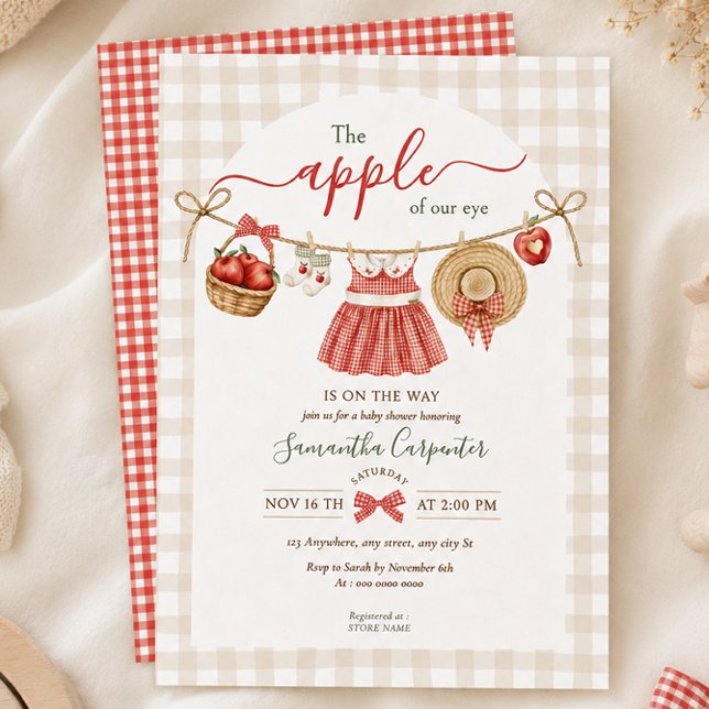 Invitación La niña de nuestros ojos Fiesta de shower de bebé  (Subido por el creador)