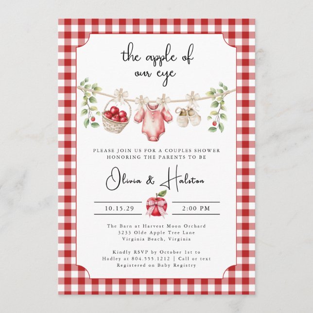 Invitación La Niña de Nuestros Ojos Parejas  (Anverso)