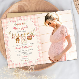 Invitación La niña de nuestros ojos ropa de bebé ducha foto