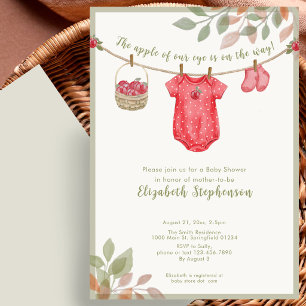 Invitación La niña de nuestros ojos, ropa de otoño, baby show