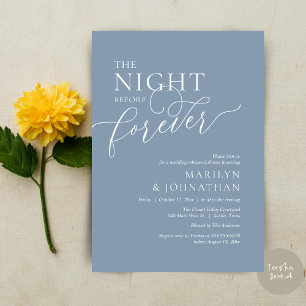Invitación La noche anterior a la cena, ensayo Boda