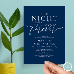 Invitación La noche anterior a la cena, ensayo Boda