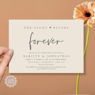 Invitación La noche anterior a la cena, ensayo Boda