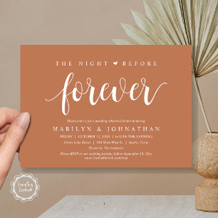 Invitación La noche anterior a la cena, ensayo Boda