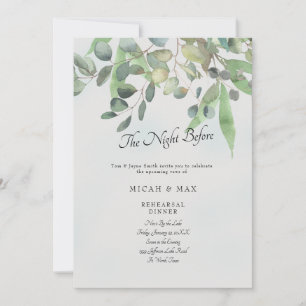 Invitación La noche anterior al ensayo Boda de Eucalyptus
