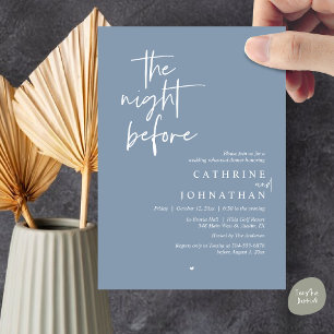 Invitación La noche anterior, Boda Ensayo Cena