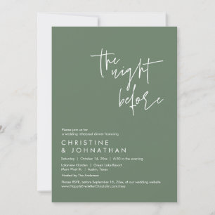 Invitación La noche anterior, Boda ensayó la cena