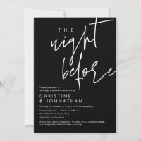 La noche anterior, Boda ensayó la cena