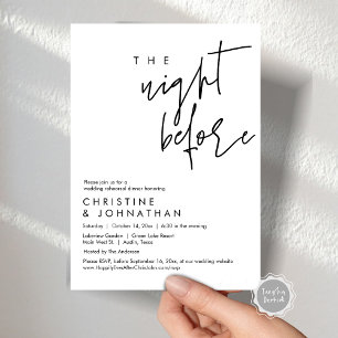 Invitación La noche anterior, Boda ensayó la cena