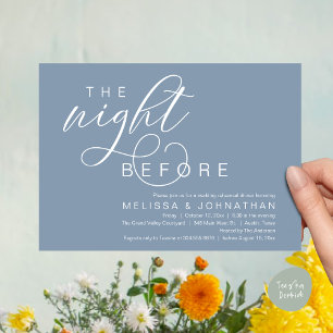 Invitación La Noche Anterior, Cena de Ensayo de Boda con Clas