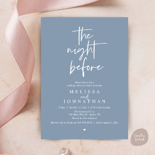 Invitación La noche anterior, Cena de ensayo de boda moderna