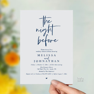 Invitación La noche anterior, Cena de ensayo de boda moderna