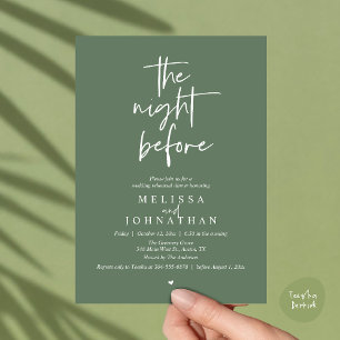Invitación La noche anterior, Cena de ensayo de boda moderna