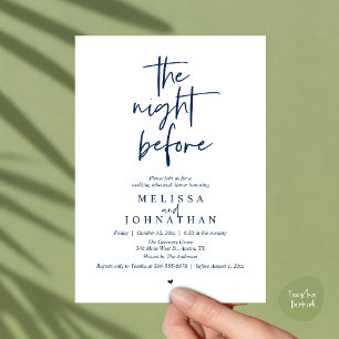 Invitación La noche anterior, Cena de ensayo de boda moderna