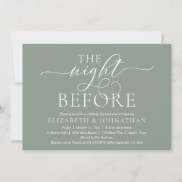 Invitación La Noche Anterior, Cena de Ensayo de Boda Moderna