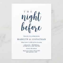 Invitación La noche anterior, cena de ensayo rustica Boda