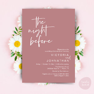 Invitación La Noche Anterior, Cena de la Fiesta de Repaso de