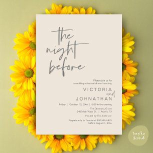 Invitación La Noche Anterior, Cena de la Fiesta de Repaso de