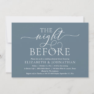 Invitación La noche anterior, el ensayo Boda moderno