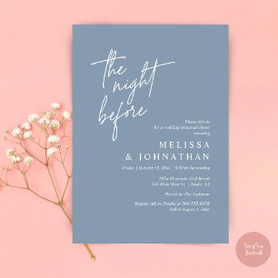 Invitación La noche anterior, el ensayo Boda moderno