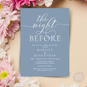 Invitación La noche anterior, el ensayo de la cena Boda