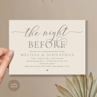 La noche anterior, el ensayo de la cena Boda