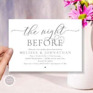 Invitación La noche anterior, el ensayo de la cena Boda