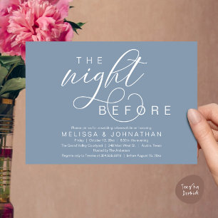 Invitación La noche anterior, el ensayo de la cena Boda