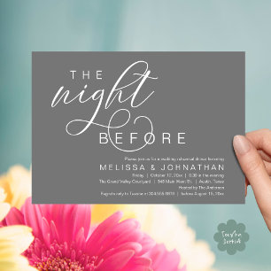 Invitación La noche anterior, el ensayo de la cena Boda