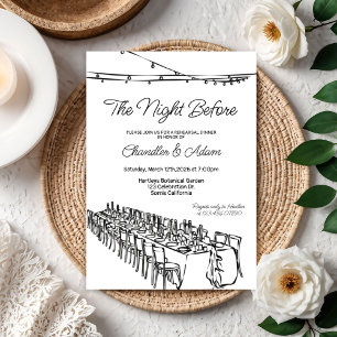 Invitación La Noche Anterior, Ensayo, Cena, Boda,