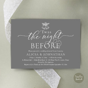Invitación La noche anterior, esta Boda ensayaba la cena