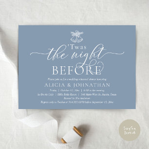 Invitación La noche anterior, esta Boda ensayaba la cena