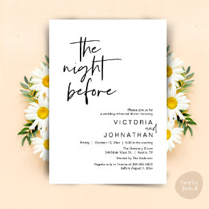 Invitación La noche anterior, Fiesta de ensayo Boda