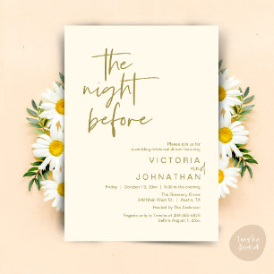 Invitación La noche anterior, Fiesta de ensayo Boda