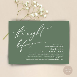Invitación La noche anterior, Fiesta de la cena de ensayo Bod