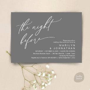 Invitación La noche anterior, Fiesta de la cena de ensayo Bod