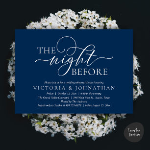 Invitación La Noche Antes, Cena de Ensayo de Boda