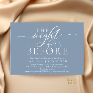 Invitación La Noche Antes, Cena de Ensayo de Boda con Clase