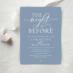 Invitación La Noche Antes, Cena de Ensayo de Boda Elegante