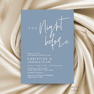 Invitación La Noche Antes, Cena de Ensayo de Boda Informal