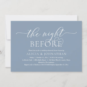Invitación La Noche Antes, Cena de Ensayo de Boda Moderna