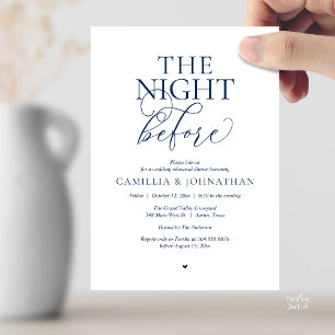 Invitación “La Noche Antes” Cena de Ensayo de Boda Moderna