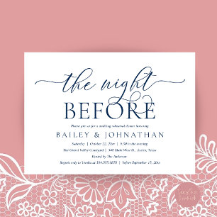 Invitación La Noche Antes, Cena de Ensayo de Boda Moderna