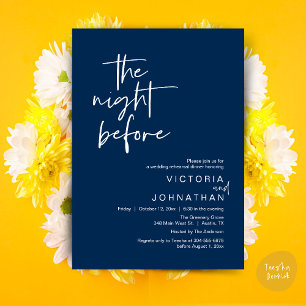 Invitación La Noche Antes, Cena de la Fiesta de Rehearsal de 
