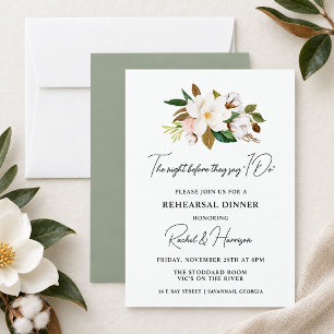 Invitación La Noche Antes de Ensayo de Magnolias